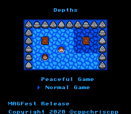 Depths (Homebrew) — Title screen
